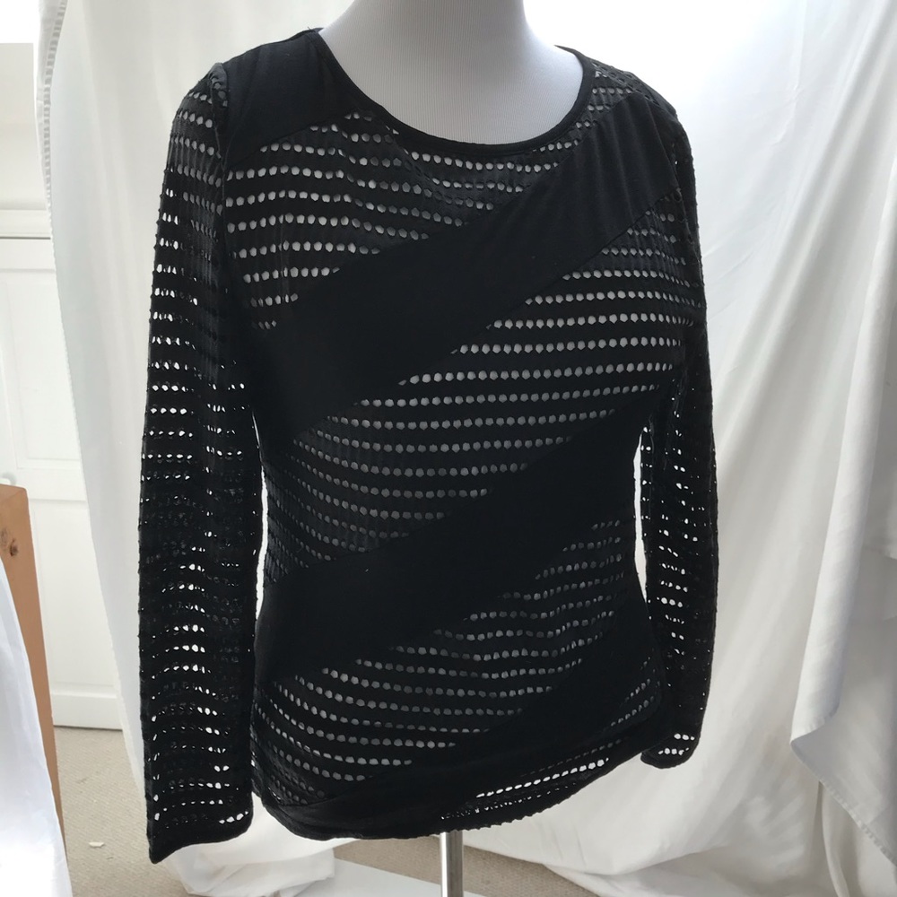 Black and white long sleeve top Size L